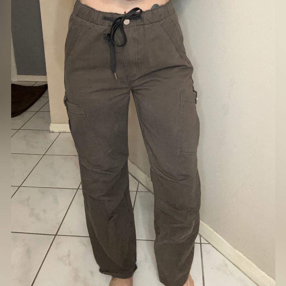 Brown Baggy Cargo Pants with Adjustable waist Size XS